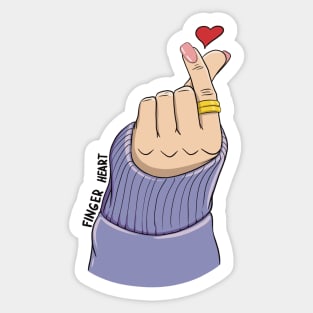 Finger heart Sticker